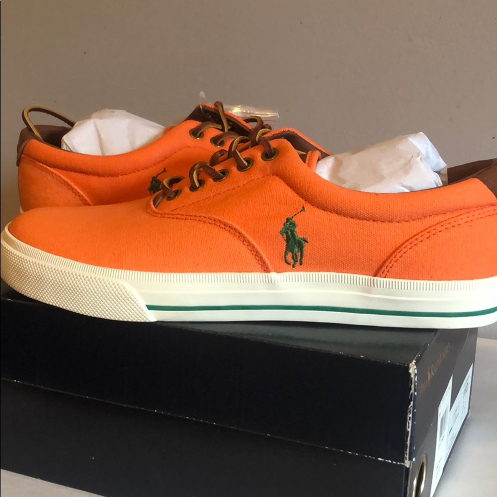 NWT Orange Polo casual canvas sneakers